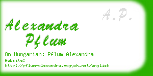 alexandra pflum business card